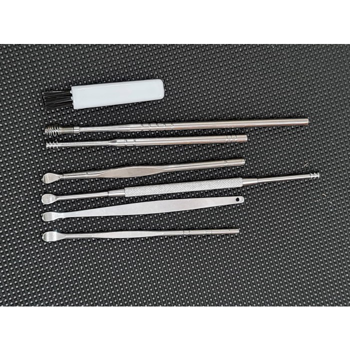 Alat Pembersih Telinga 8pc 1set Korek Kuping Telinga Stainless Steel Original