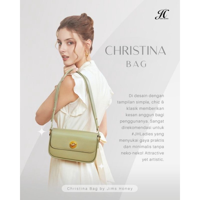 CHRISTINA BAG JIMS HONEY ORI TAS BAHU SELEMPANG WANITA IMPOR FASHION CEWEK KOREA SLING HAND TOTE MURAH