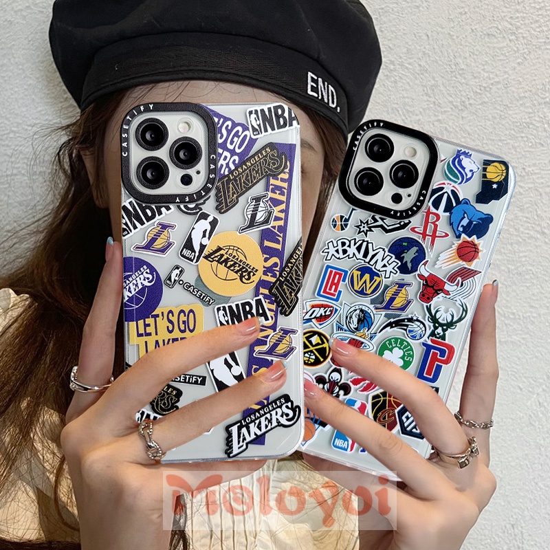 Soft Case Tpu Motif NBA Lakers Untuk IPhone 7 8 Plus 11 13 12 Pro Max XR X XS Max 6 6s Plus SE 2020