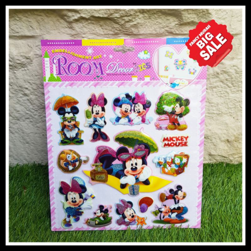 (SALE) ROOM DECOR STICKER MICKEY MOUSE SMURF / STIKER DINDING