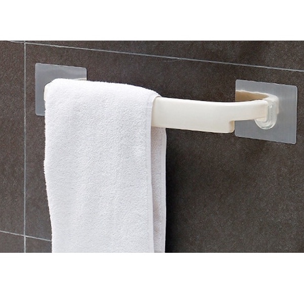 Rak Gantungan Handuk Kamar Mandi Bathroom Towel Holder Hook 43CM - E19 - White