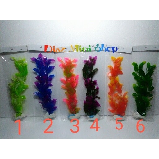 TerUpdate Tanaman Plastik Hiasan Aquarium Aquascape Tinggi 30 Cm Terbaru
