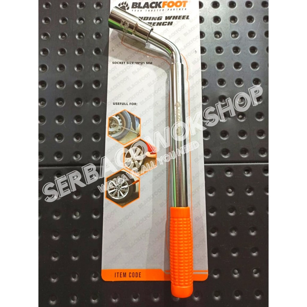 Blackfoot Kunci Roda Mobil Tarik Wheel Master Wrench 19 x 21 mm Panjang Pendek Termurah Berkualitas