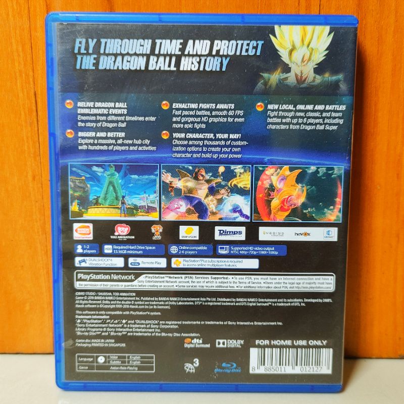 Dragonball Xenoverse 2 PS4 Kaset Dragon Ball Xenoverse II Playstation PS 4 5 CD BD Game Games Dragonball XV 2 Xenoverse2 ps4 ps5 mainan super hero superheroes kakarot fighter z heroes sun goku reg 3 region asia