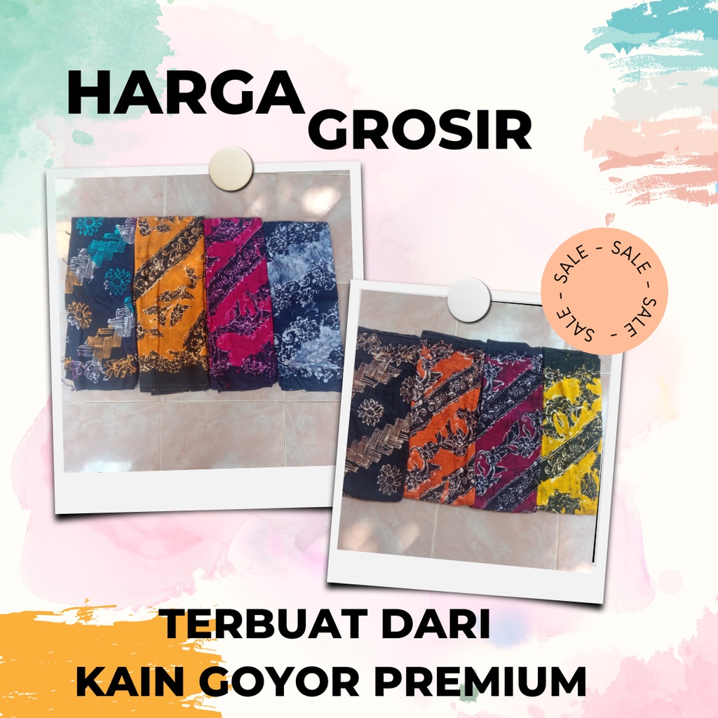 Kain Sarung Batik Tulis Tuban Sudah Dijahit Rapi Sarung Goyor Gloyor Mbak Santri Putri Cewek Wanita 