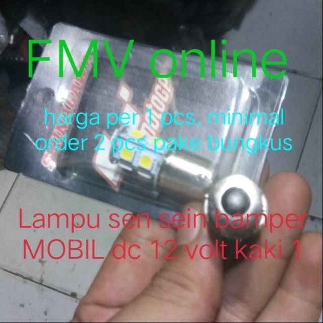 Lampu sen sein depan belakang mobil lampu bamper depan mobil 13 mata led kaki 1 DC 12 volt truk