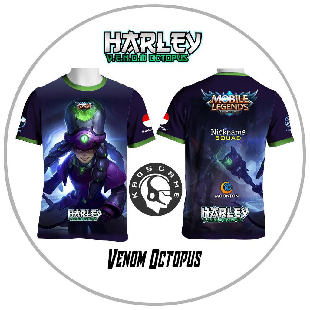 Kaos Mobile Legends HARLEY Skin Lengkap Shopee Indonesia