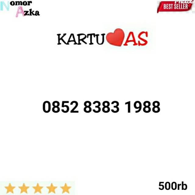 Kartu perdana nomor cantik as seri 8383 1988 in11