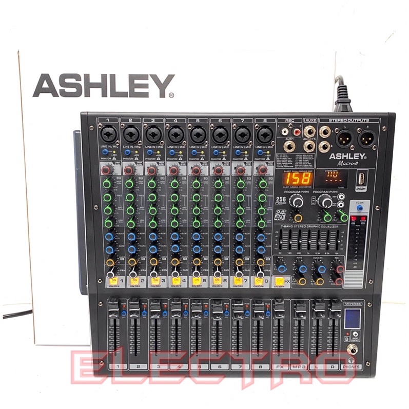 ESHOP- mixer audio ashley MACRO 8 original 8channel bluetooth