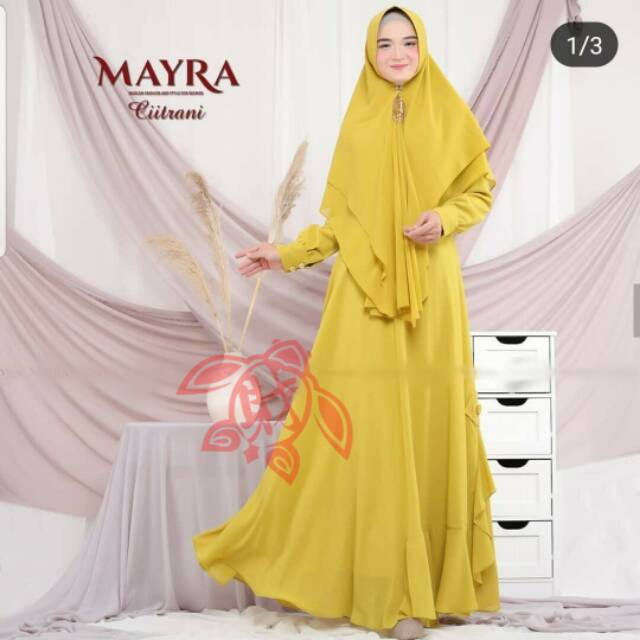 SY MAYRA GAMIS SYARI POLOS PANJANG DRESS MUSLIM GAMIS