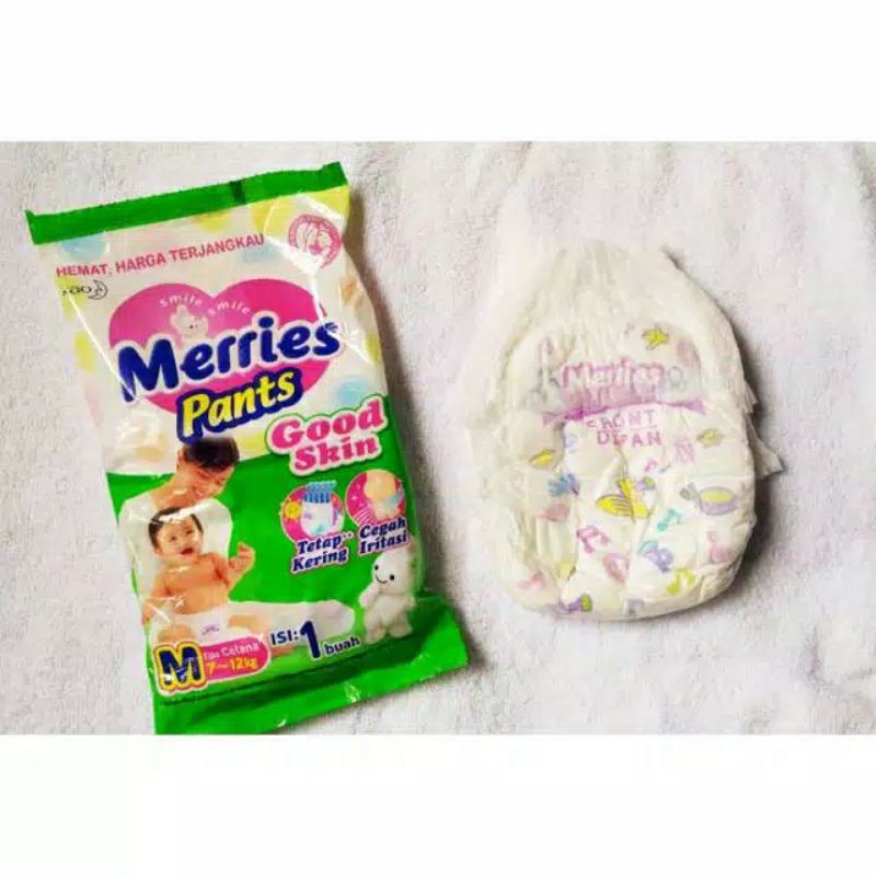 POPOK BAYI MERRIES M 1 RENCENG ISI 6 PCS /POPOK BAYI M / POPOK BAYI SEKALI PAKAI