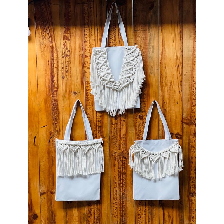 READY STOK) macrame Tote bag /Tas sekolah/ Tas kuliah