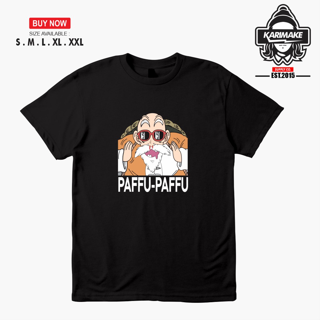 Kaos Baju DRAGON BALL MUTENROSHI PAFFU-PAFFU MESUM Kaos Anime - juraganpoloshirt