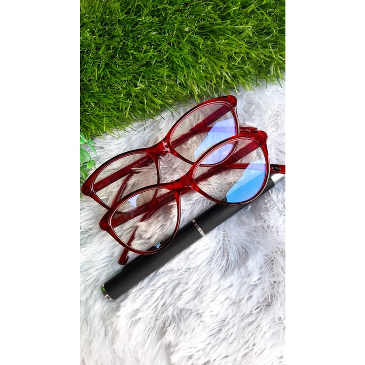 GJ883.T/ KACAMATA NEW FASHION WANITA EYE CUTE GLASSES BEST SELLER/ COD Kacamata Korea Wanita Kacamata Anti Radiasi Wanita Fashion Cat Eye retro flat Eyeglasses