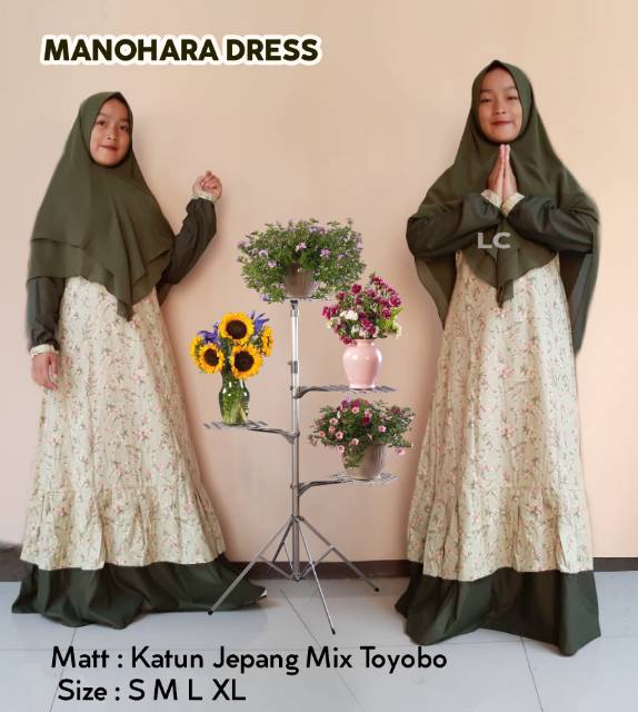 Manohara Dress Katun Jepang Ori Mix Toyobo