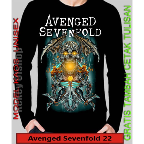 Baju Band Dewasa Kaos Avenged Sevenfold Lengan Panjang Model Unisex