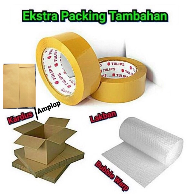 Tambahan packing bubble+dus/amplop