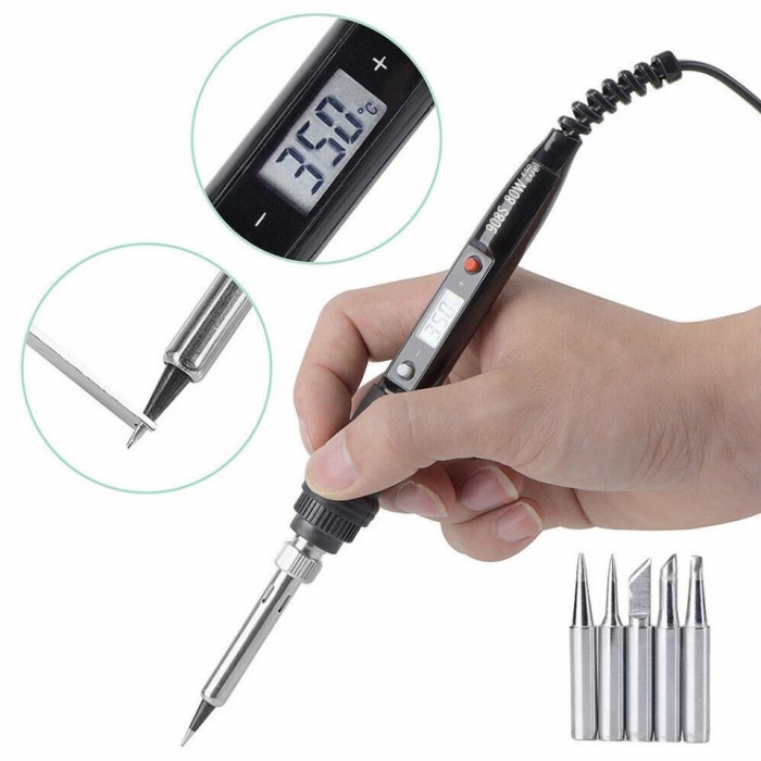 SOLDER TEMPERATUR 80W PLUS 5 MATA SOLDER