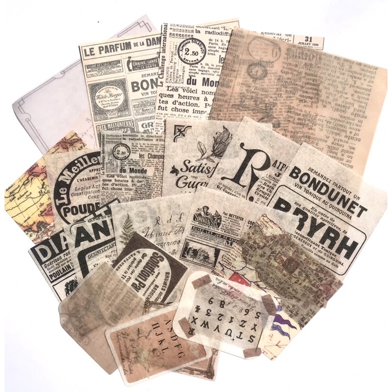 

VINTAGE PAPER & STICKER UNTUK JOURNAL/SCRAPBOOK