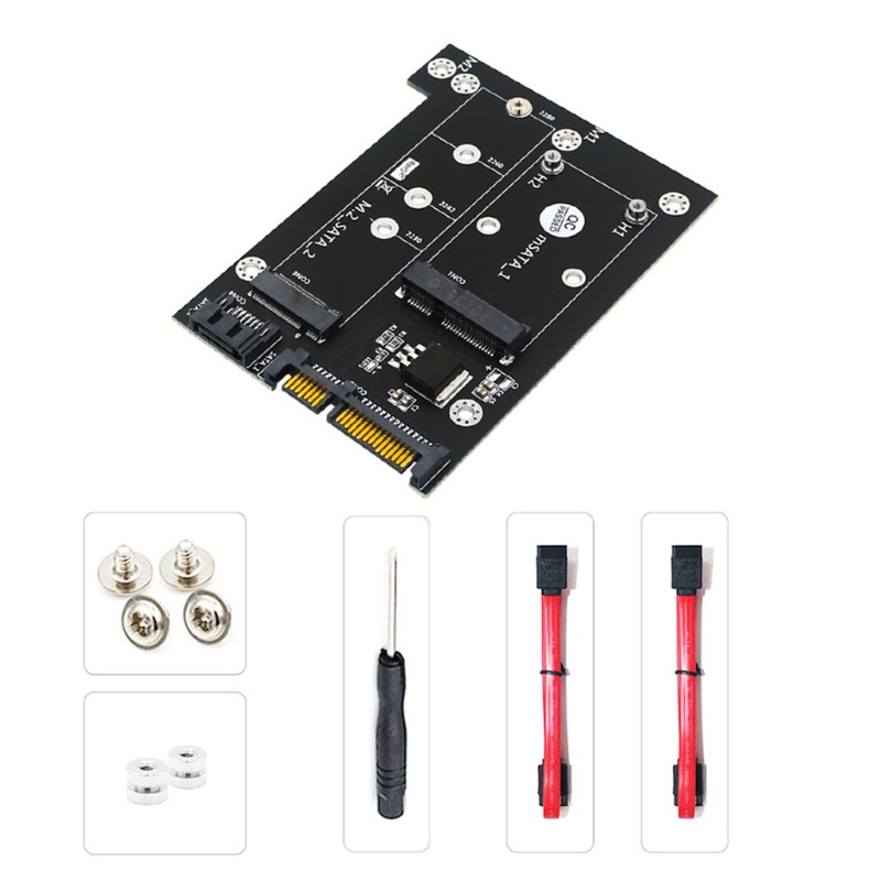 Btsg mSATA Atau Untuk M.2 Ke Dual 3.0in Adapter Board 2-in-1 NGFF Atau mSATA Converter Reader Card Mendukung NGFF B Untuk Ke