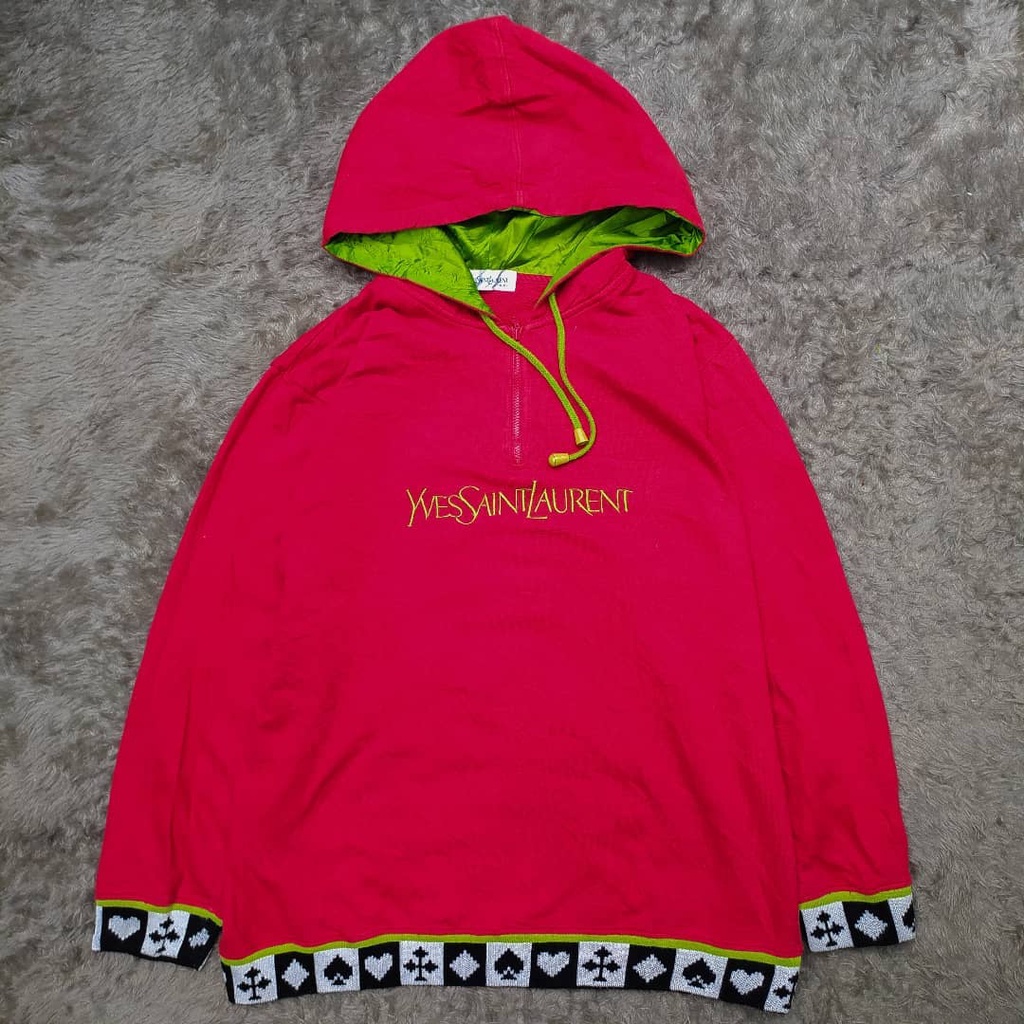 Yves Saint Laurent Halfzip Hoodie Chess Motive