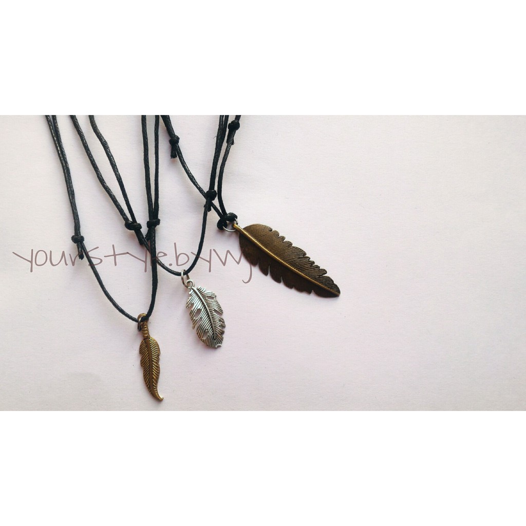 choker tanpa pengait feather/ kalung korea/ aksesoris korea