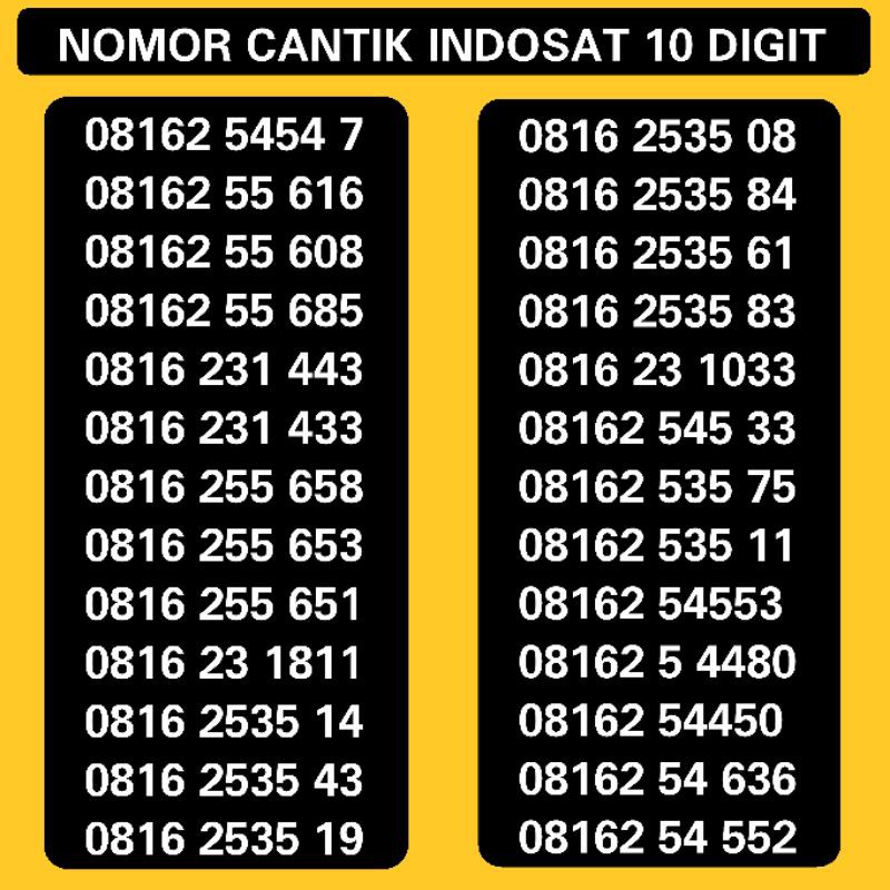 PERDANA INDOSAT 10 DIGIT