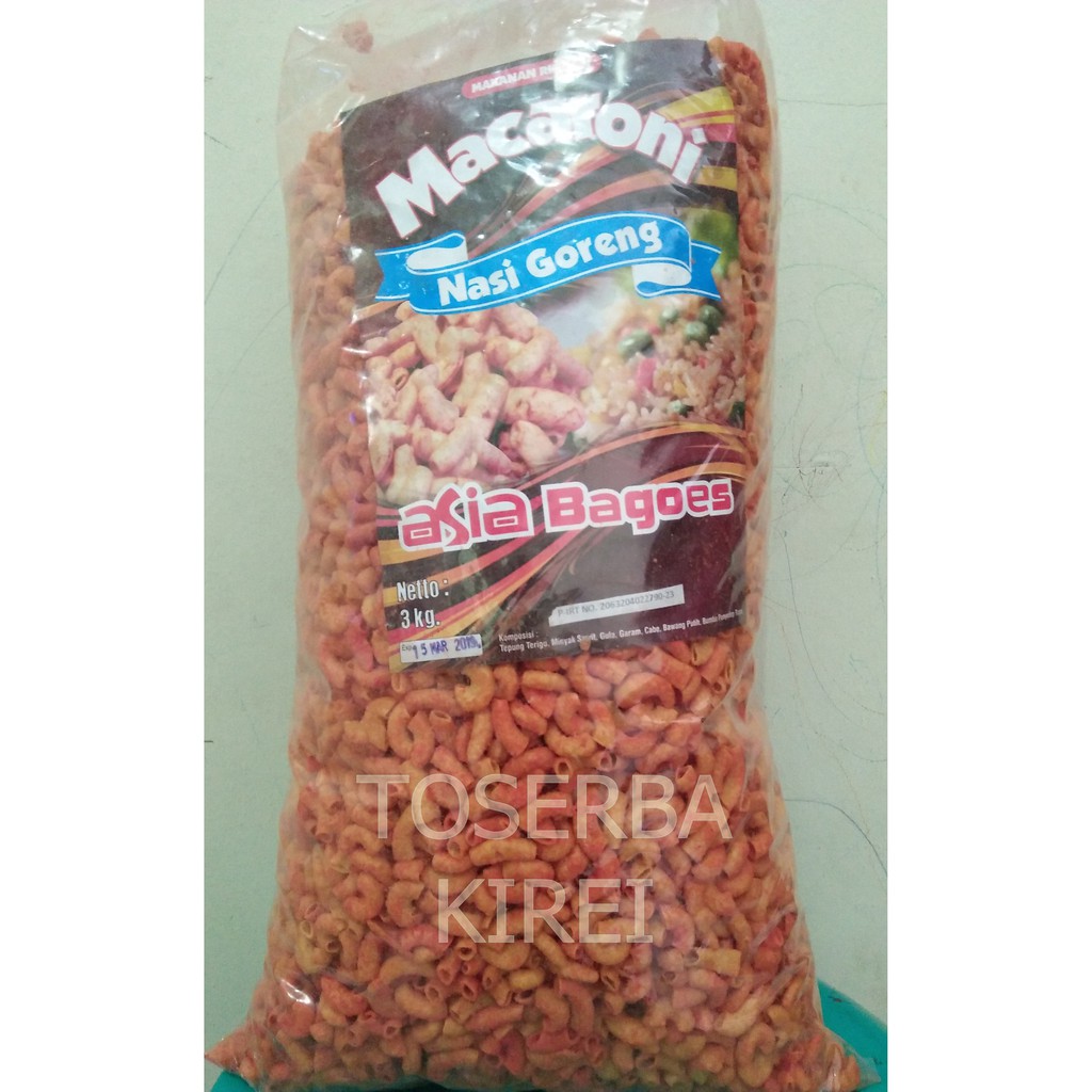 

Snack kiloan/ makanan ringan makaroni rasa nasi goreng 1 bal