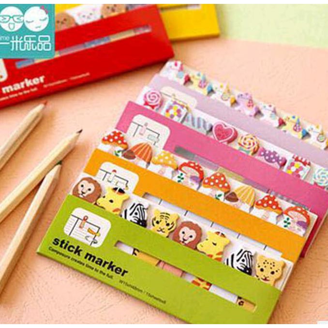 

BEST SELLER Murah Post It Pembatas Buku Bahan Kertas Motif Animal Dkk Elegan TERJAMIN