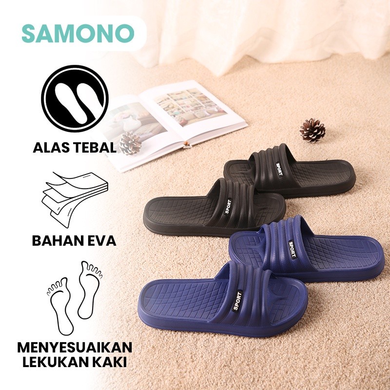 SANDAL FASHION Slip On Pria Anti Licin Design Trendy - SAMONO SS010