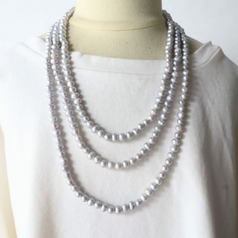 kalung panjang full mutiara asli lombok