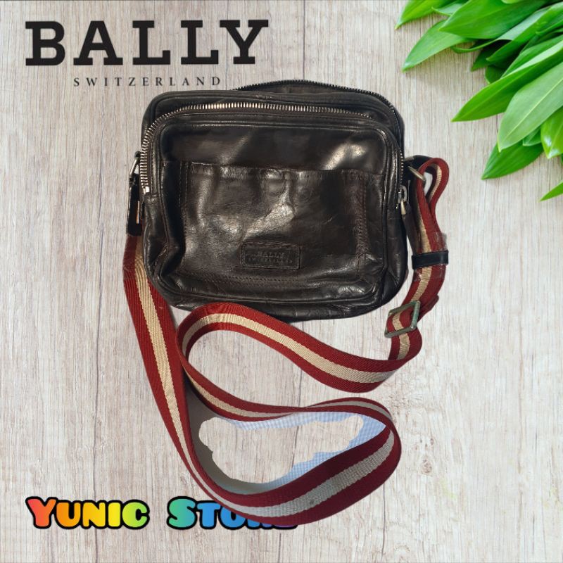 Sling Bag Leather Tas Selempang Kulit Bally Preloved
