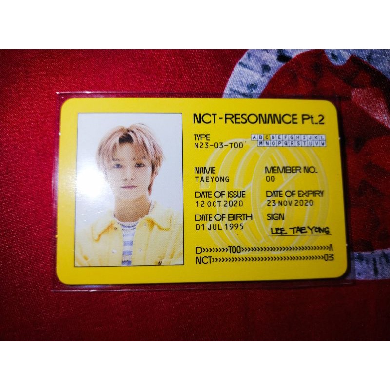 ‼️Id card Taeyong, jaehyun ace kit signed ver (booked) ‼️