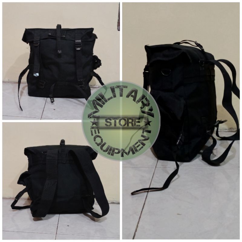 Tas ransel tempur TNI POLRI warna hitam/Tas ransel tempur militer