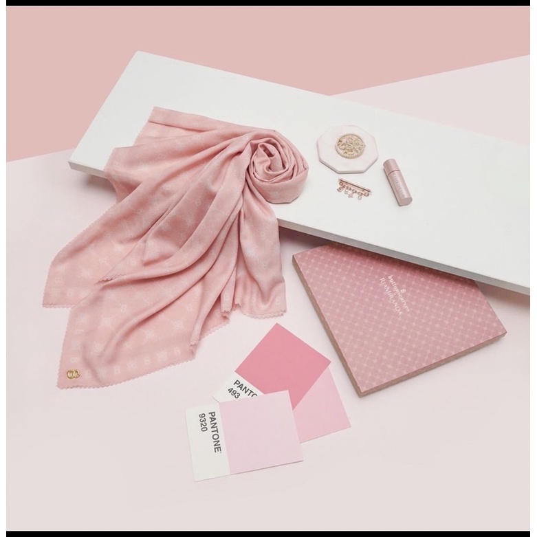 xanadu monogram blush buttonscarves