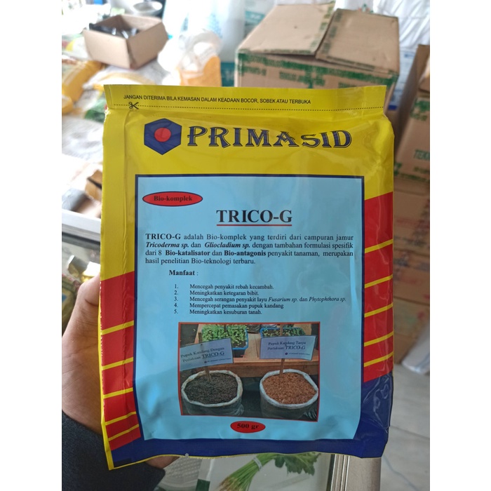 Pupuk Fungisida Trico G Bio Komplek Tricoderma sp 500 Gram ready stock