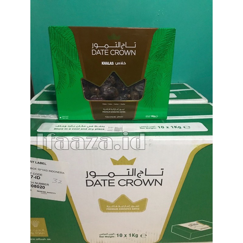 

Kurma Date Crown Khalas kemasan 1kg kualitas Premium