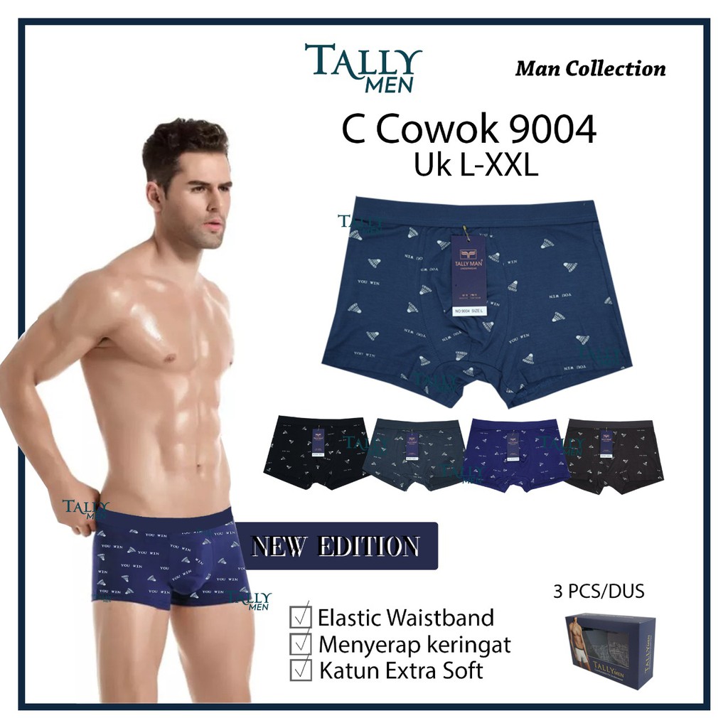 (1biji) Cd Pria TallyMan 9004 Motif | Celana Dalam Pria | Boxer Cowok Dewasa |tcj