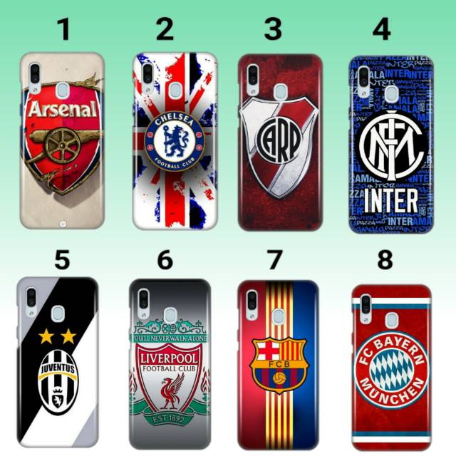 Hard Case Motif Club Bola Samsung A11 A12 A13 A02 A03s A31 A21s A71 A52 A51 A32 A22 M12 M11 M30s M21 Casing Pelindung Hp