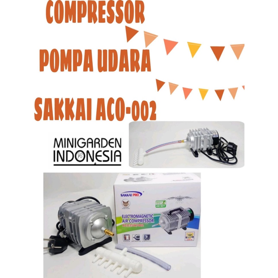 SAKKAI PRO ACO-002 35W ELECTROMAGNETIC AIR COMPRESSOR PUMP AERATOR