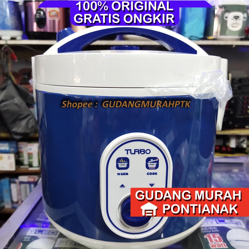 Ricecooker TURBO new Pananak nasi penghangat Magiccom Rice Cooker Turbo CRL - 1182 magic com Biru / Blue