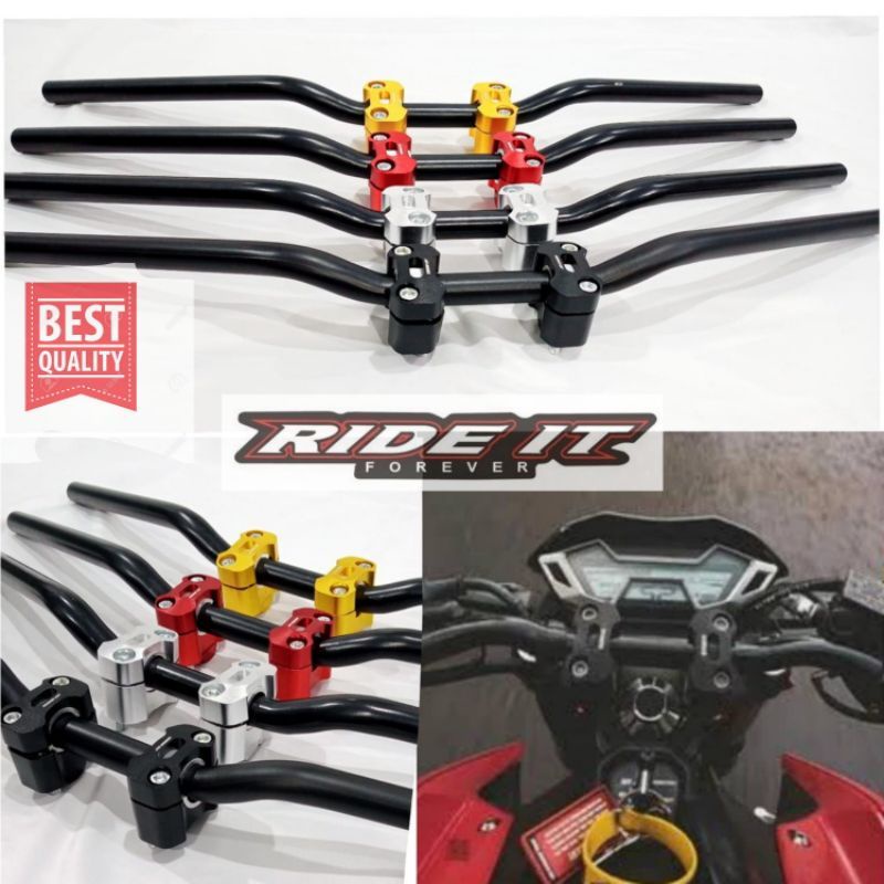 Stang RZR Stir RZR Set Raiser Ride It CNC Varian Warna Vixion CB150 RX king Fu Tiger