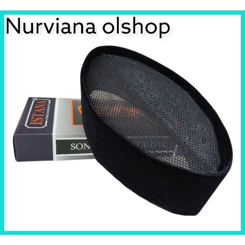 Peci songkok kopyah full ac/songkok hitam/peci hitam/songkok full ac/songkok nasional/peci murah