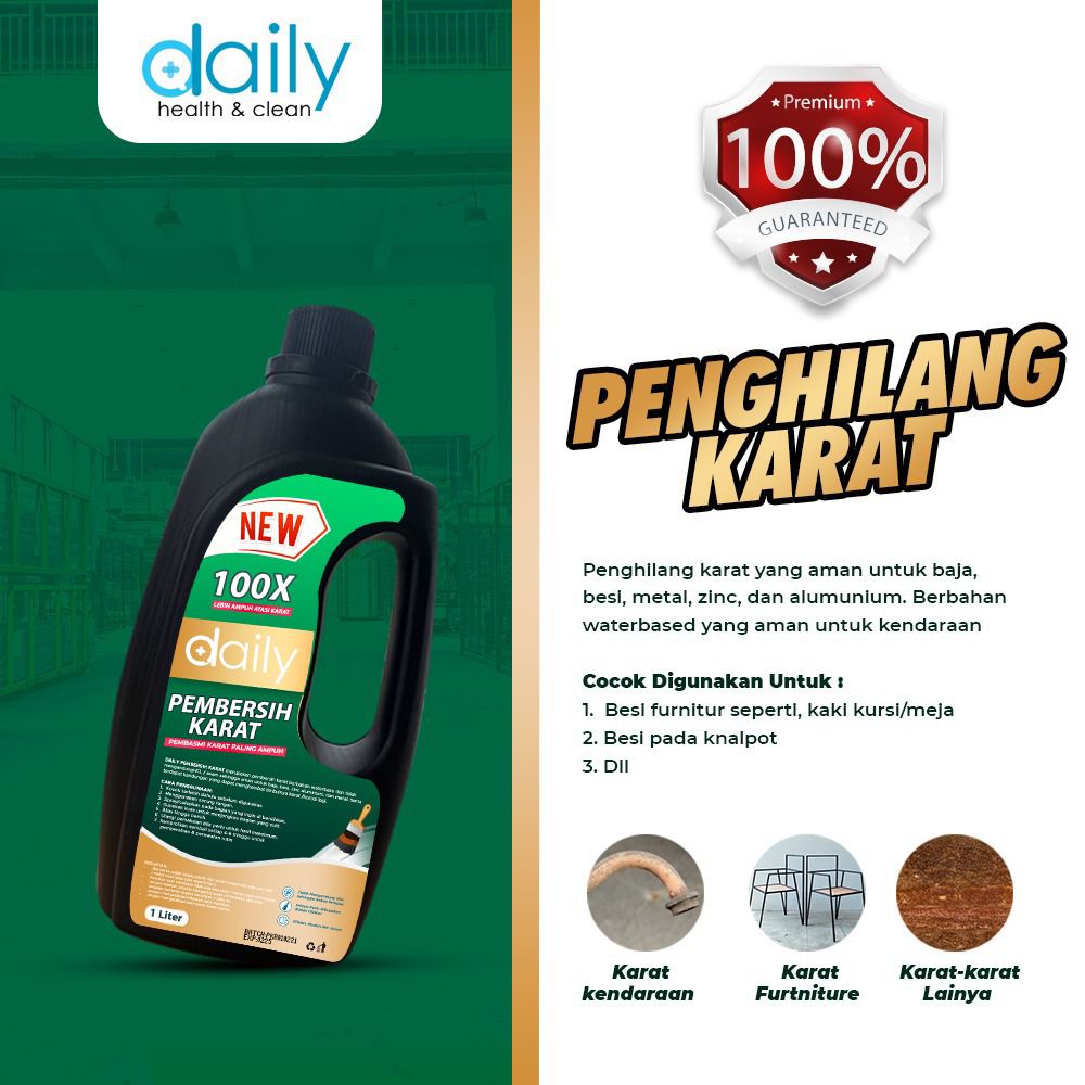 CAIRAN PEMBERSIH KARAT BESI BAJA - PEMBERSIH KARAT DAILY PELUMAS ANTI KARAT