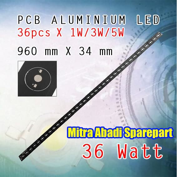 Bagus Long PCB LED Aluminium HPL 36W/36 Watt 960x34mm FH-L1021 Bermutu