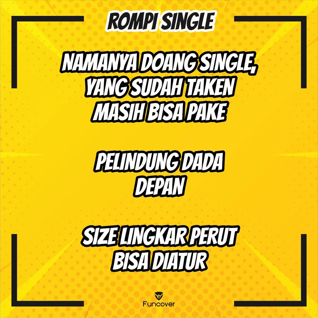 Rompi Motor | Biker's Vest | Body Protector FUNCOVER 1 Sisi Depan Single