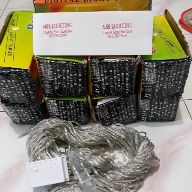 Lampu Tirai 3X3M TURUN HUJAN SEPERTI AIR NETES