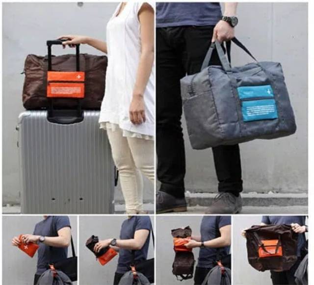 FLIGHT FOLDING BAG - FOLDABLE TRAVEL BAG - HAND CARRY TAS LIPAT TAS JINJING