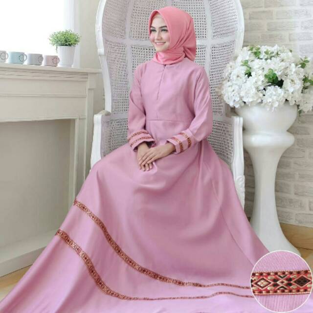 Baju Muslim wanita Pakaian Muslim Wanita Syari Muslim Remaja Gamis Modis Wanita 2020 Terbaru Murah