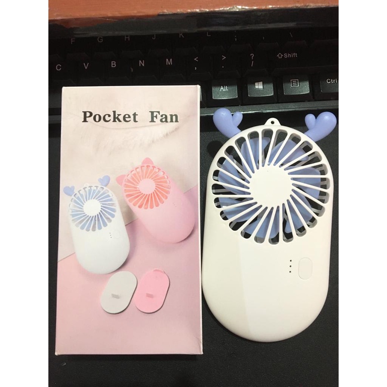 Trend-Kipas angin Cute Cooling Fan Desktop Hand Held Mini Portable Pocket Fans Kipas saku